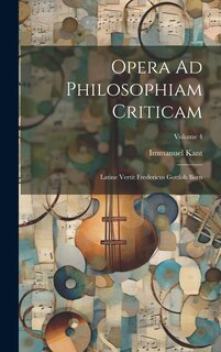 Front cover_Opera Ad Philosophiam Criticam