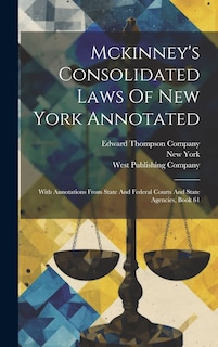 Front cover_Mckinney's Consolidated Laws Of New York Annotated