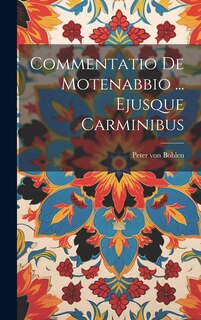 Couverture_Commentatio De Motenabbio ... Ejusque Carminibus