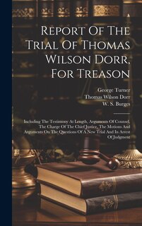 Front cover_Report Of The Trial Of Thomas Wilson Dorr, For Treason