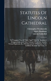 Front cover_Statutes Of Lincoln Cathedral