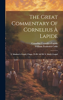 Front cover_The Great Commentary Of Cornelius À Lapide