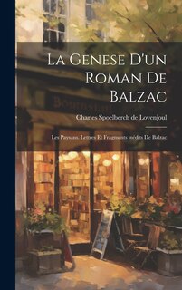 Front cover_La Genese d'un Roman de Balzac