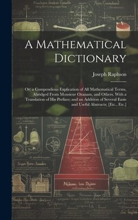 Front cover_A Mathematical Dictionary