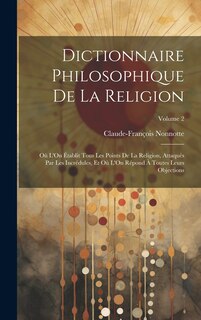 Front cover_Dictionnaire Philosophique De La Religion