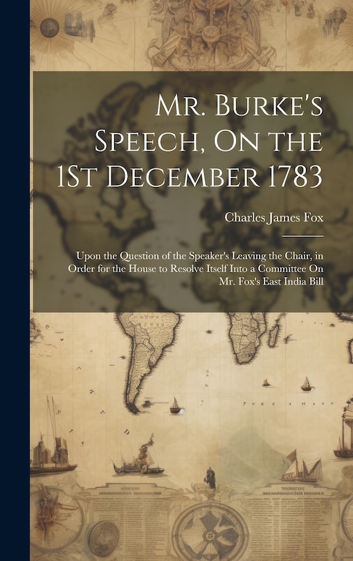 Couverture_Mr. Burke's Speech, On the 1St December 1783