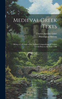 Couverture_Medieval Greek Texts