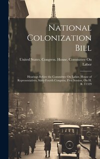 Front cover_National Colonization Bill