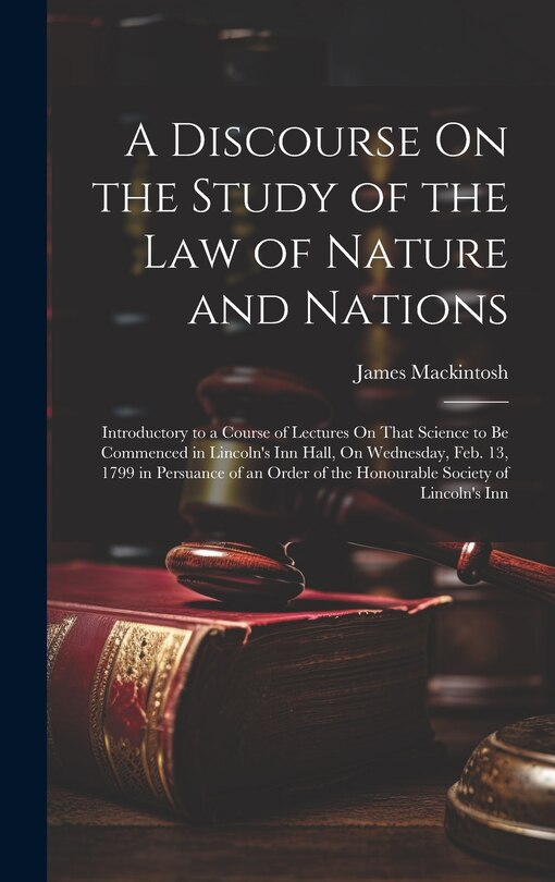 Couverture_A Discourse On the Study of the Law of Nature and Nations