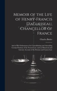 Couverture_Memoir of the Life of Henry-Francis D'aguesseau, Chancellor of France