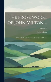 Front cover_The Prose Works of John Milton ...