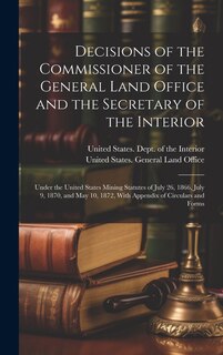 Front cover_Decisions of the Commissioner of the General Land Office and the Secretary of the Interior