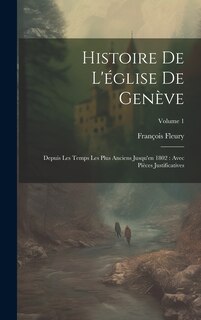 Front cover_Histoire De L'église De Genève