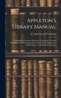 Couverture_Appleton's Library Manual