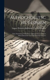 Front cover_Althochdeutsche Glossen