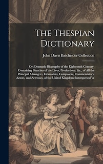 Front cover_The Thespian Dictionary