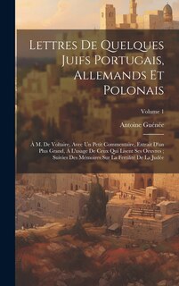 Front cover_Lettres De Quelques Juifs Portugais, Allemands Et Polonais