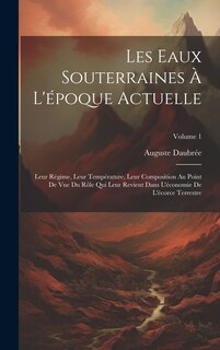 Front cover_Les Eaux Souterraines À L'époque Actuelle