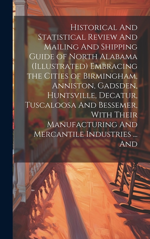 Front cover_Historical And Statistical Review And Mailing And Shipping Guide of North Alabama (illustrated) Embracing the Cities of Birmingham, Anniston, Gadsden, Huntsville, Decatur, Tuscaloosa And Bessemer, With Their Manufacturing And Mercantile Industries ... And