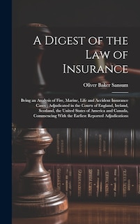 Front cover_A Digest of the law of Insurance