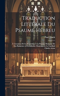 Front cover_Traduction littérale du Psaume hébreu