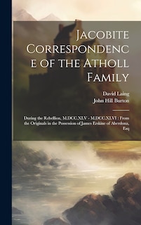 Couverture_Jacobite Correspondence of the Atholl Family