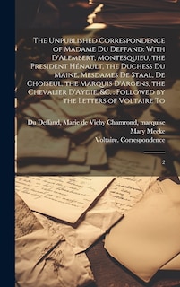 Couverture_The Unpublished Correspondence of Madame du Deffand