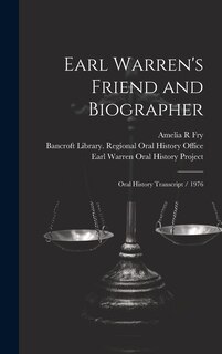 Front cover_Earl Warren's Friend and Biographer