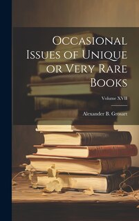 Front cover_Occasional Issues of Unique or Very Rare Books; Volume XVII