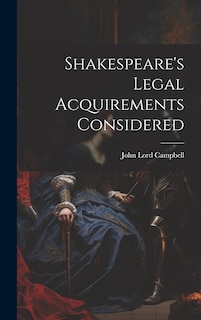 Couverture_Shakespeare's Legal Acquirements Considered
