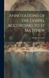 Front cover_Annotations of the Gospel According to st Matthew