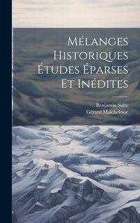 Front cover_Mélanges Historiques Études éparses et inédites