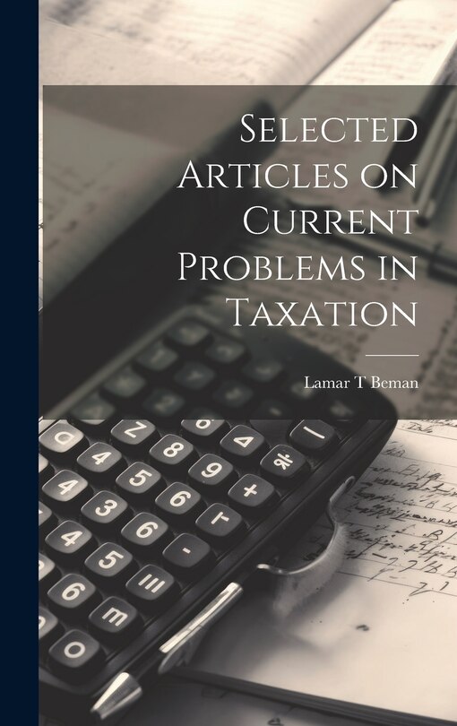 Couverture_Selected Articles on Current Problems in Taxation
