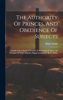 Couverture_The Authority Of Princes, And Obedience Of Subjects