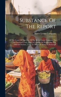Front cover_Substance Of The Report