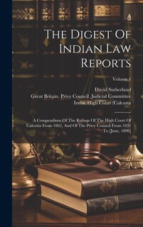 Couverture_The Digest Of Indian Law Reports
