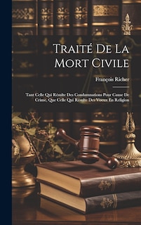 Couverture_Traité De La Mort Civile