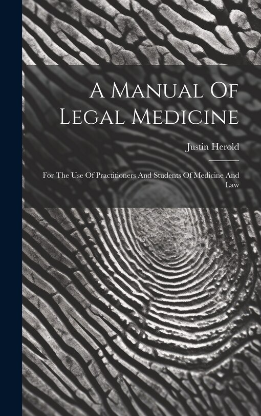 Front cover_A Manual Of Legal Medicine