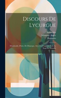 Front cover_Discours De Lycurgue