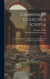 Couverture_Carmina In Codicibus Scripta
