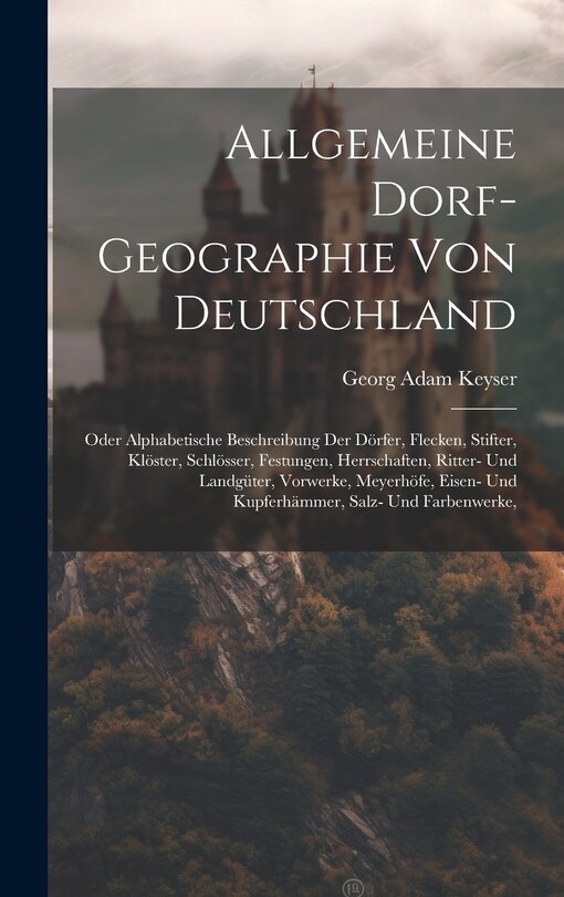 Front cover_Allgemeine Dorf-geographie Von Deutschland