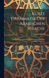 Front cover_Kurze Grammatik der arabischen Sprache