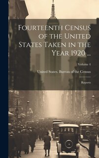 Couverture_Fourteenth Census of the United States Taken in the Year 1920 ...
