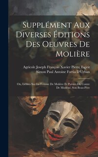 Front cover_Supplément Aux Diverses Éditions Des Oeuvres De Molière