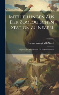 Front cover_Mittheilungen Aus Der Zoologischen Station Zu Neapel