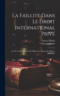 Front cover_La Faillite Dans Le Droit International Privé