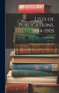 Couverture_Lists of Publications, 1884-1905