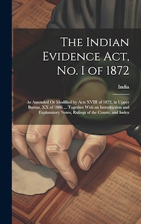 Front cover_The Indian Evidence Act, No. I of 1872