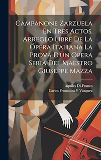 Couverture_Campanone Zarzuela En Tres Actos, Arreglo Libre De La Ópera Italiana La Prova D'un Opera Seria Del Maestro Giuseppe Mazza