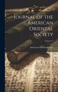 Front cover_Journal of the American Oriental Society; Volume 37